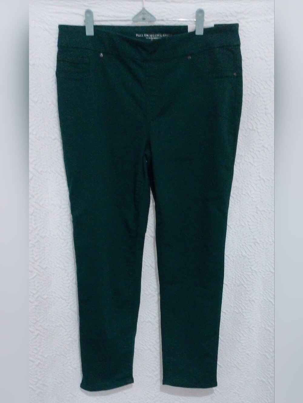 Chico's Pull-On Ankle Jeggings Dark Green Size 2R